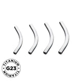 باربل منحني من التيتانيوم للثقب