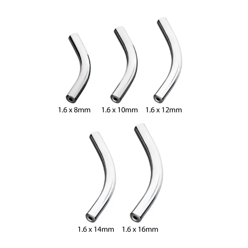 باربل منحني من التيتانيوم للثقب