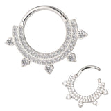 خاتم مزدوج الخطوط من التيتانيوم