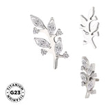 خاتم التيتانيوم بشكل فرع