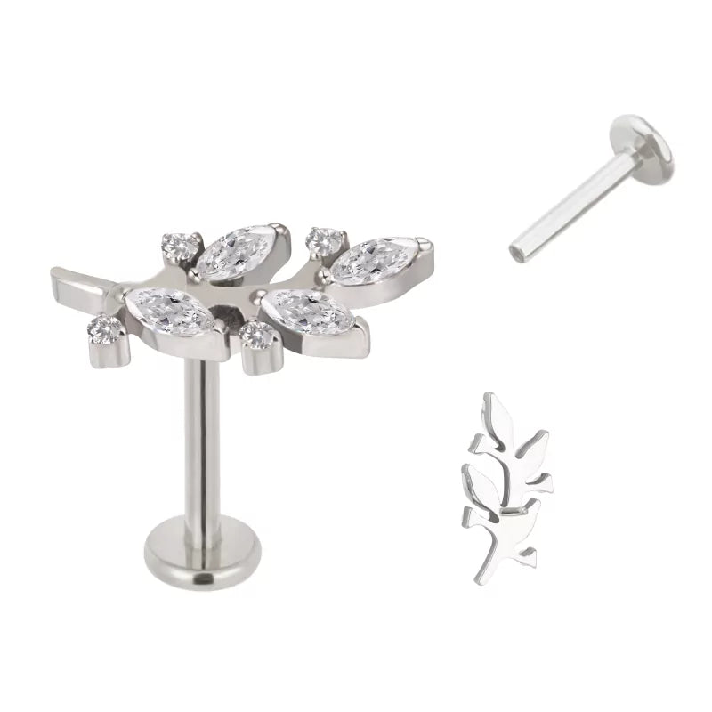 خاتم التيتانيوم بشكل فرع