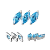 خاتم التيتانيوم بشكل ماركيز مائل