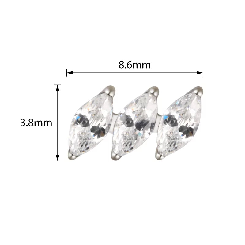 خاتم التيتانيوم بشكل ماركيز مائل