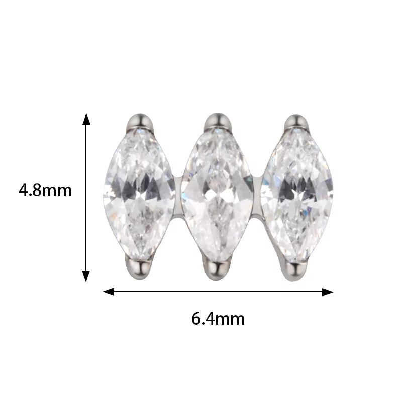 خاتم التيتانيوم متوازي بشكل ماركيز