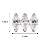 خاتم التيتانيوم متوازي بشكل ماركيز