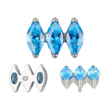 خاتم التيتانيوم متوازي بشكل ماركيز