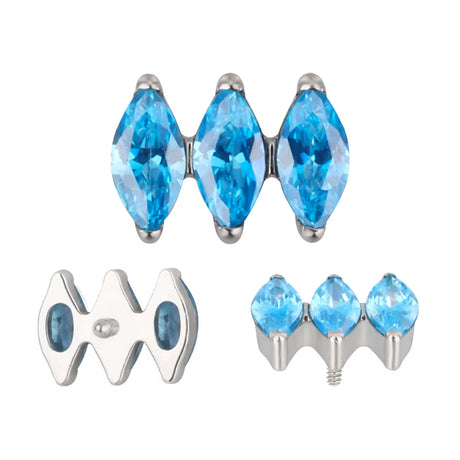 خاتم التيتانيوم متوازي بشكل ماركيز