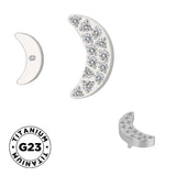 خاتم التيتانيوم المرصع بالقمر