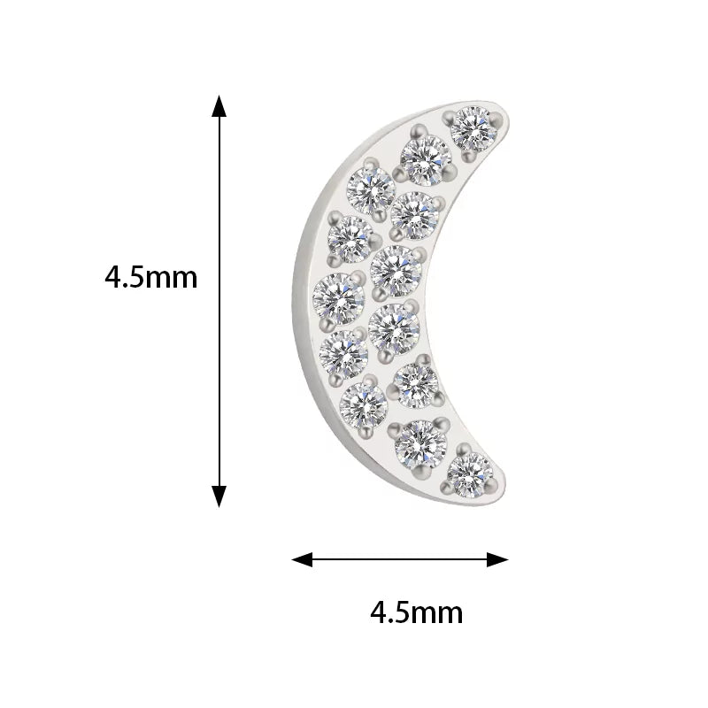 خاتم التيتانيوم المرصع بالقمر