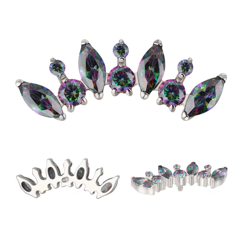 خاتم التيتانيوم دائري ومرقش