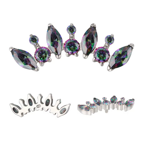 خاتم التيتانيوم دائري ومرقش