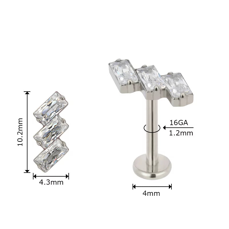 نصائح خواتم التيتانيوم 3 إطار مستطيل