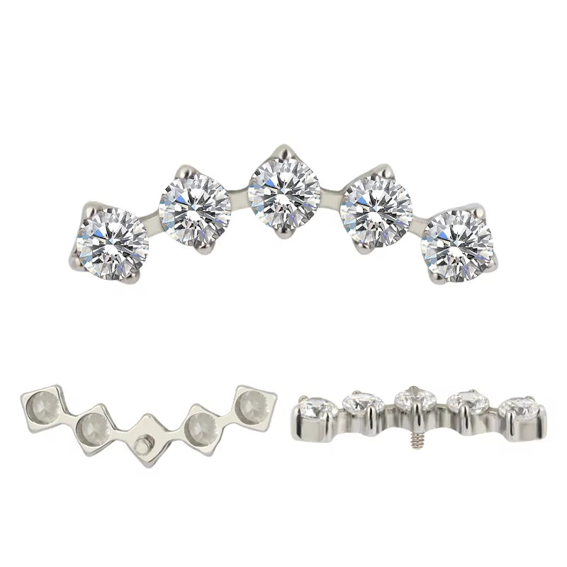 نصائح خاتم التيتانيوم 5 مخالب إطار زركونيا