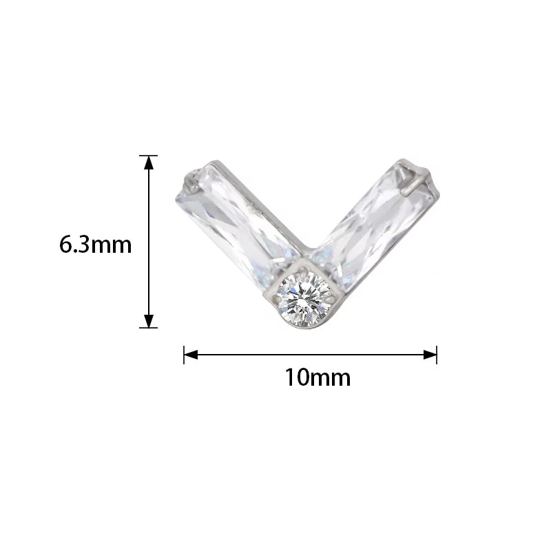 خاتم التيتانيوم بشكل مستطيل مزدوج