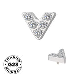 خاتم التيتانيوم على شكل حرف V