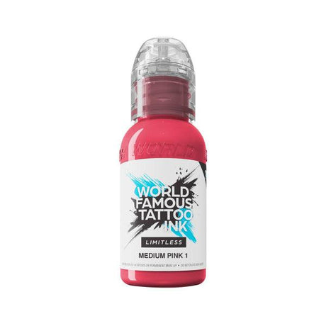 World Famous Limitless Tattoo Ink Medium Pink 1 30ml - BVShop