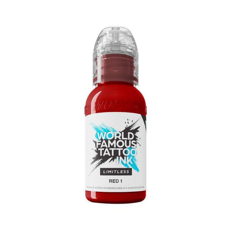 World Famous Limitless Tattoo Ink Red 1 30ml - BVShop